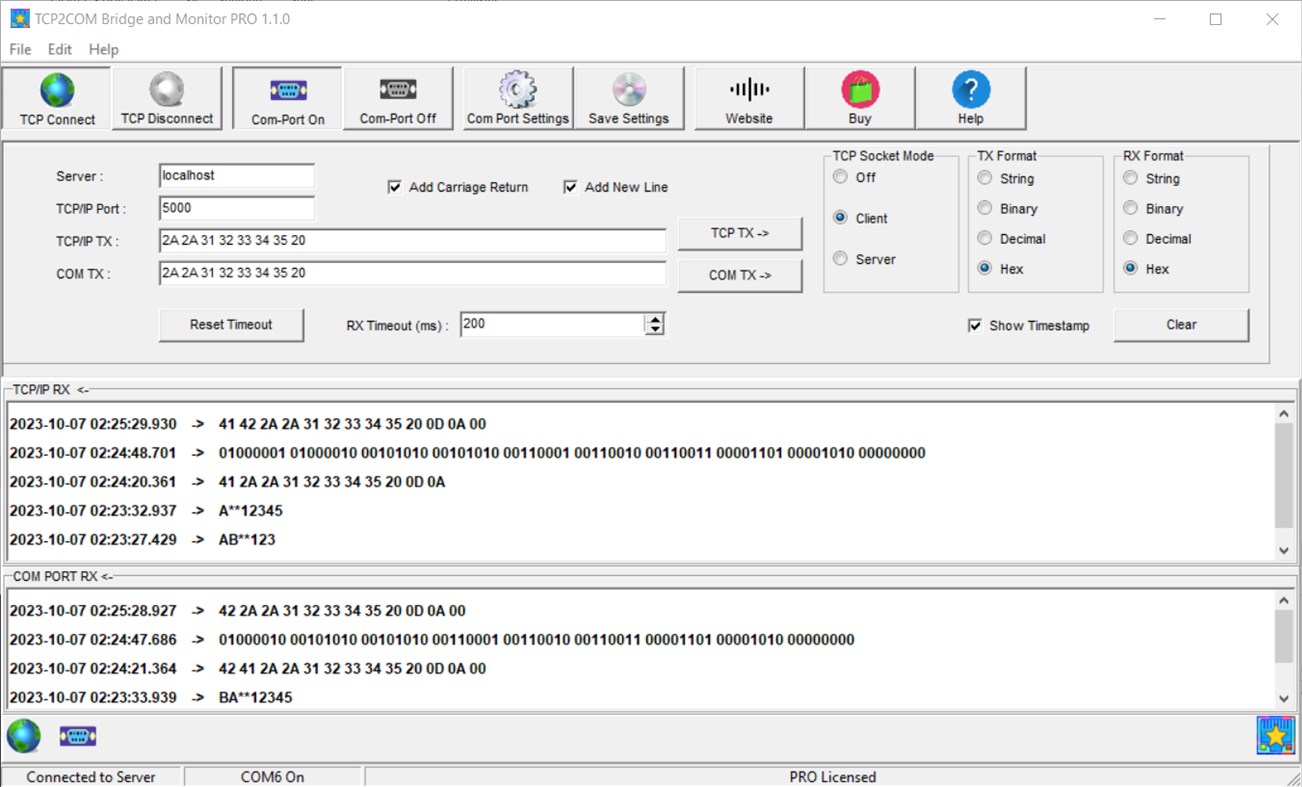 #1. TCP2COM Bridge & Monitor PRO (Windows) 来自: Audiosdroid