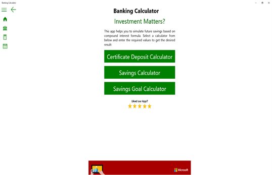 Banking Calculator screenshot 1
