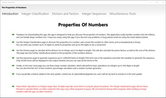 The Properties of Numbers screenshot 1