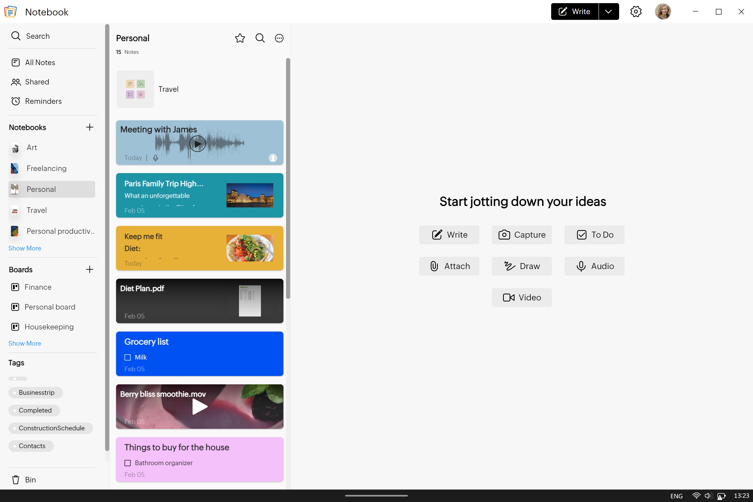 Zoho Notebook – Notes, Tasks & Checklists screenshot