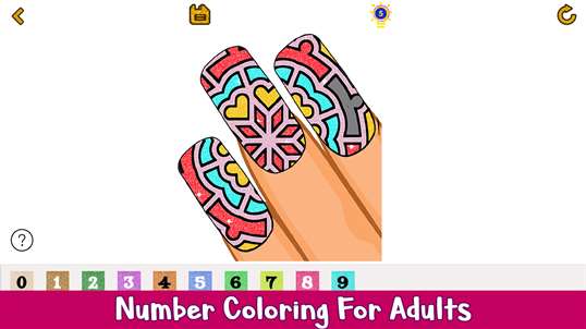 Nails Glitter Color by Number - Girls Coloring Book screenshot 5