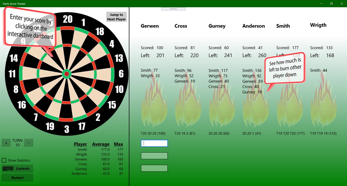 #2. Darts Score Tracker (Windows) De: A.B.