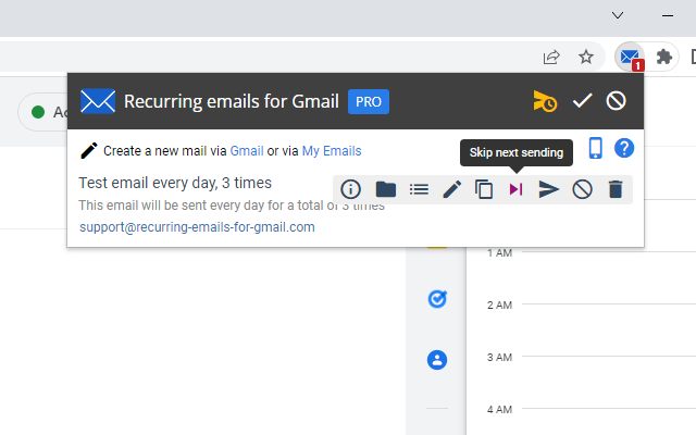 Recurring emails for Gmail