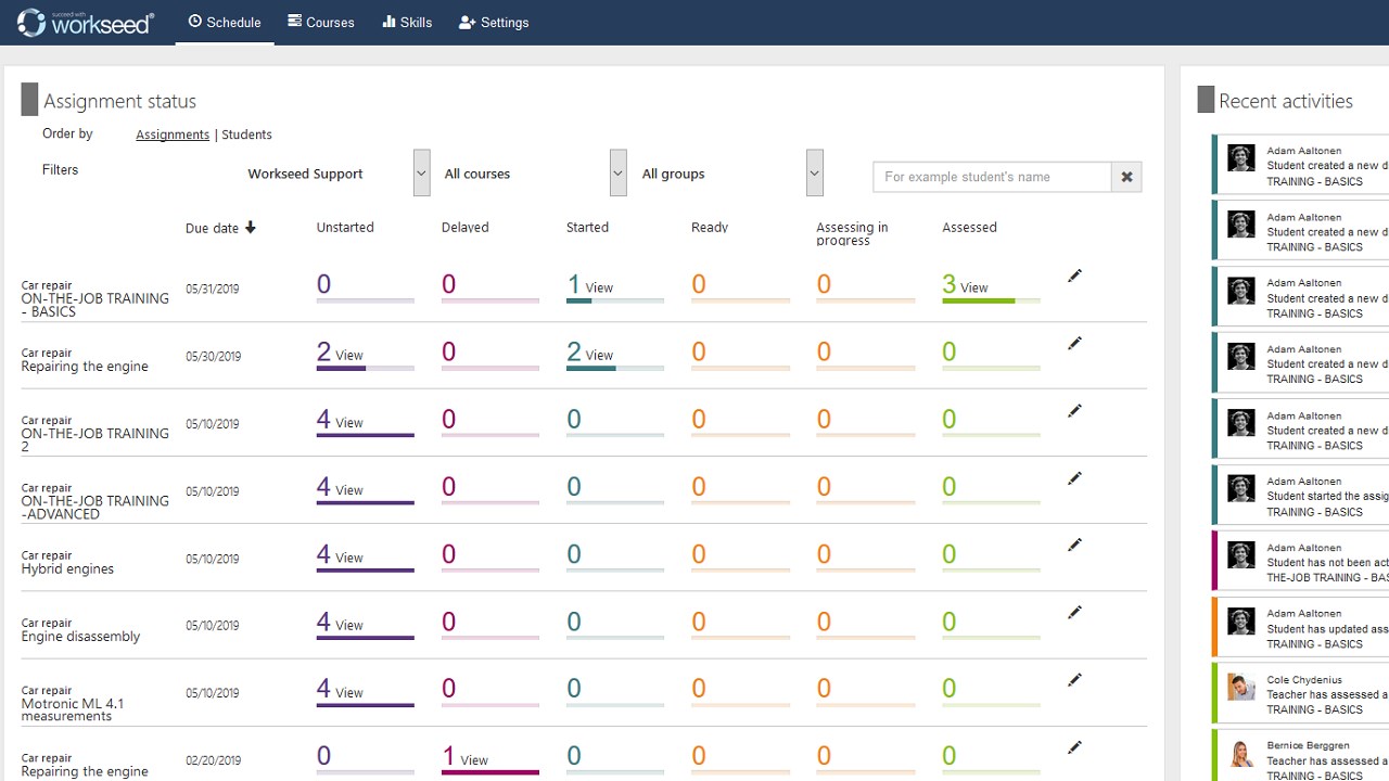 Snapshot 2 of Workseed SaaS