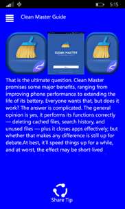 Clean Master Guide screenshot 3