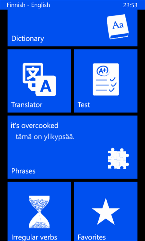 Finnish - English Screenshots 1