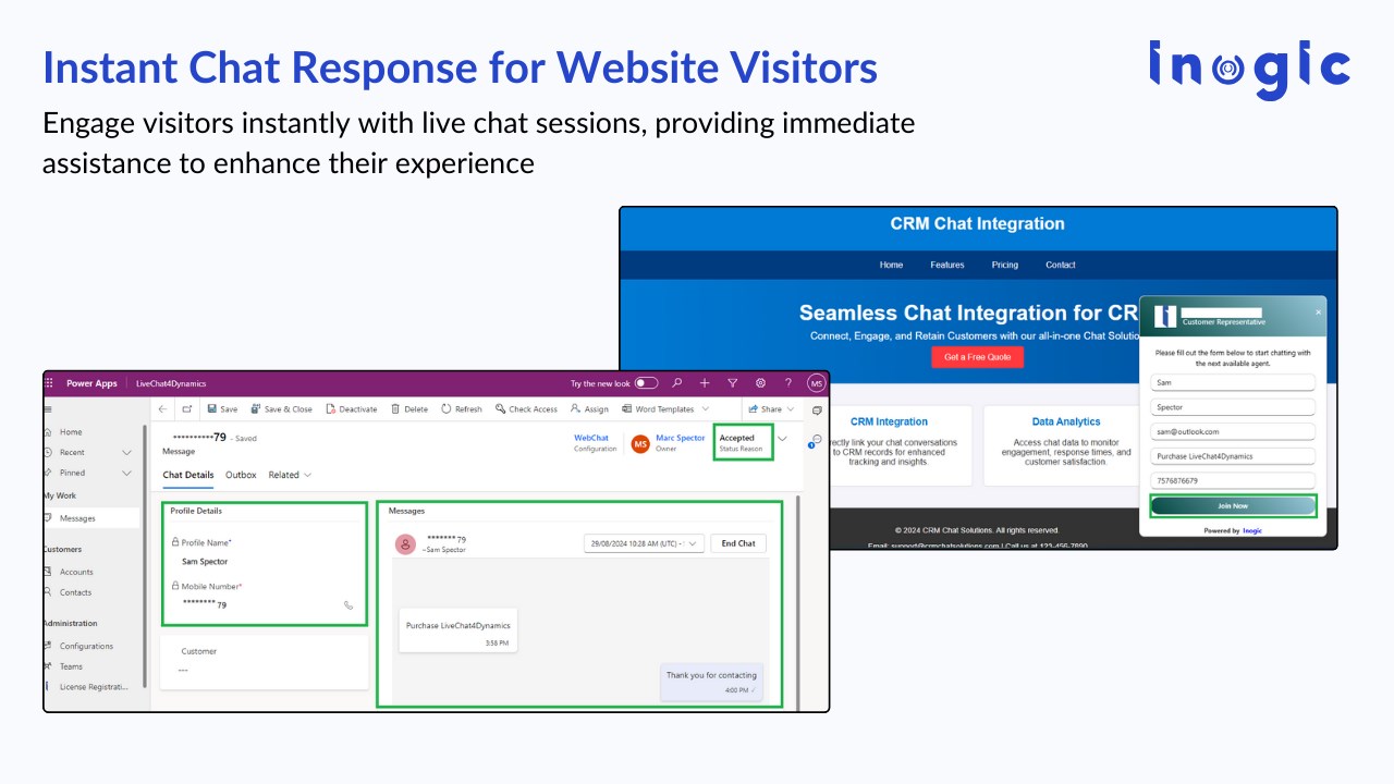 Snapshot 5 of Live Website Chat Integration in Dynamics 365: Connect, Convert & Track Visitors - LiveChat4Dynamics