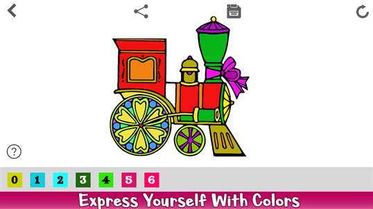 Trains Color By Number - Vehicles Coloring Book screenshot 2