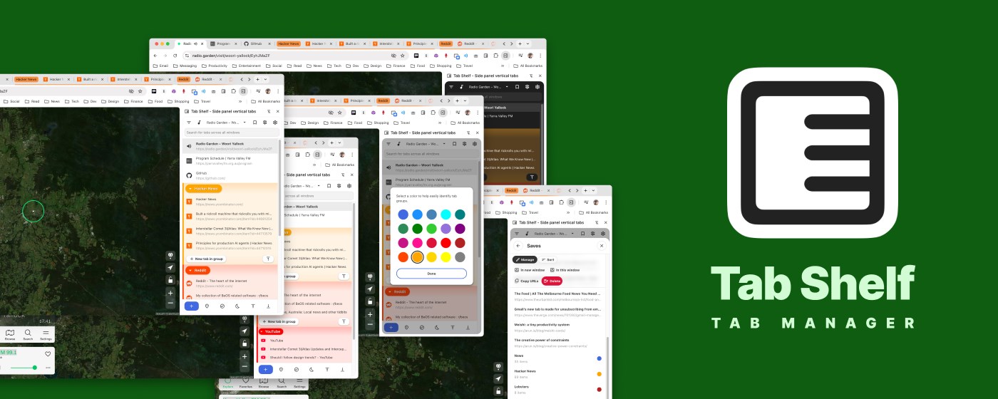 Tab Shelf - Side panel vertical tabs