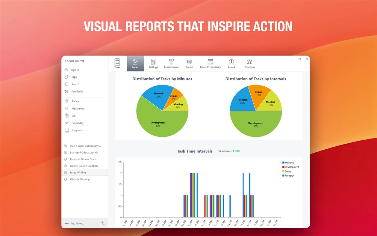 #5. FocusCommit: Pomodoro Timer & Planner (Windows) 来自: innobee