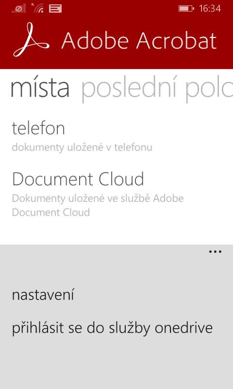 Otevřete soubor PDF uložený v telefonu nebo cloudu.
