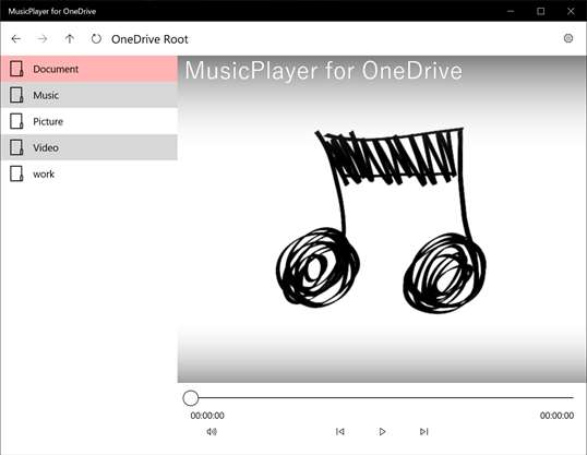 MusicPlayer for OneDrive screenshot 1