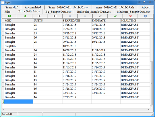 Sugar Spreadsheet Maker for Data Exported from iGluco screenshot 5