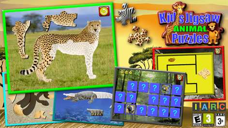 Children's Animal Jigsaw Puzzles - teaches shapes and matching Screenshots 1