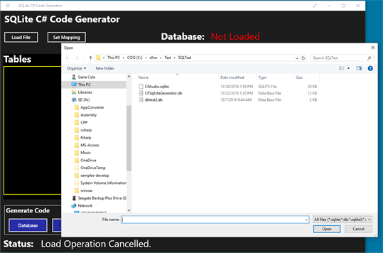 SQLite Code Generator screenshot 2