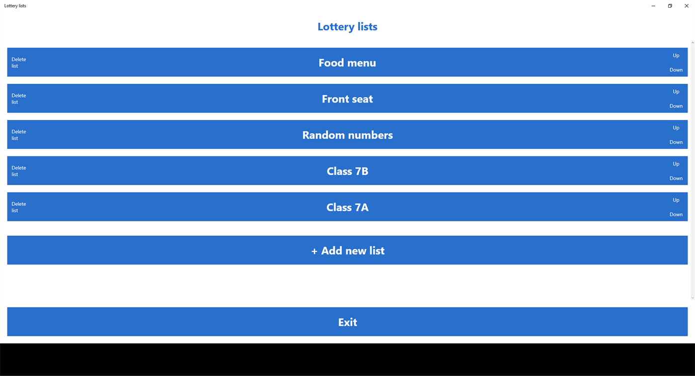 #1. Lottery lists (Windows) Av: Rantusoft