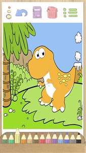 Paint dinosaurs: learning game for children screenshot 2