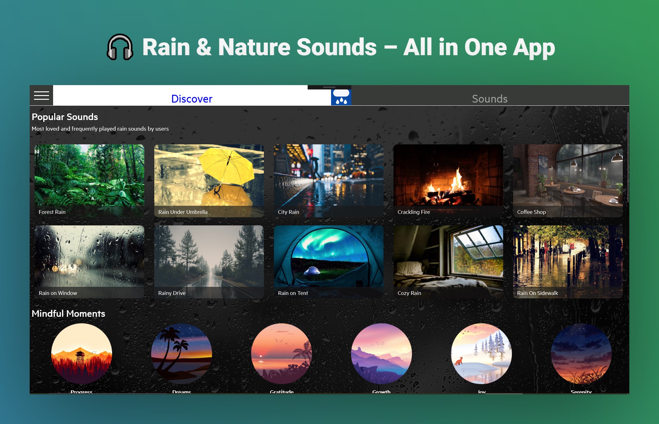 Relax Rain Sounds screenshot