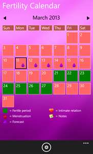 Fertility Calendar screenshot 1