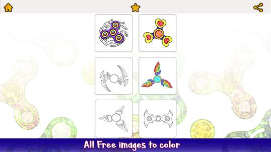 Fidget Spinner Glitter Color by Number - Adult Coloring screenshot 1