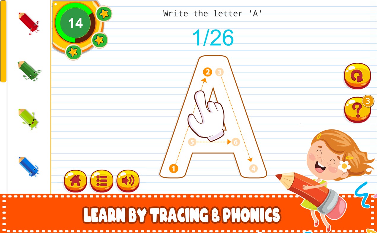 #2. ABC Tracing & Phonics (Windows) By: NovaSoftwares
