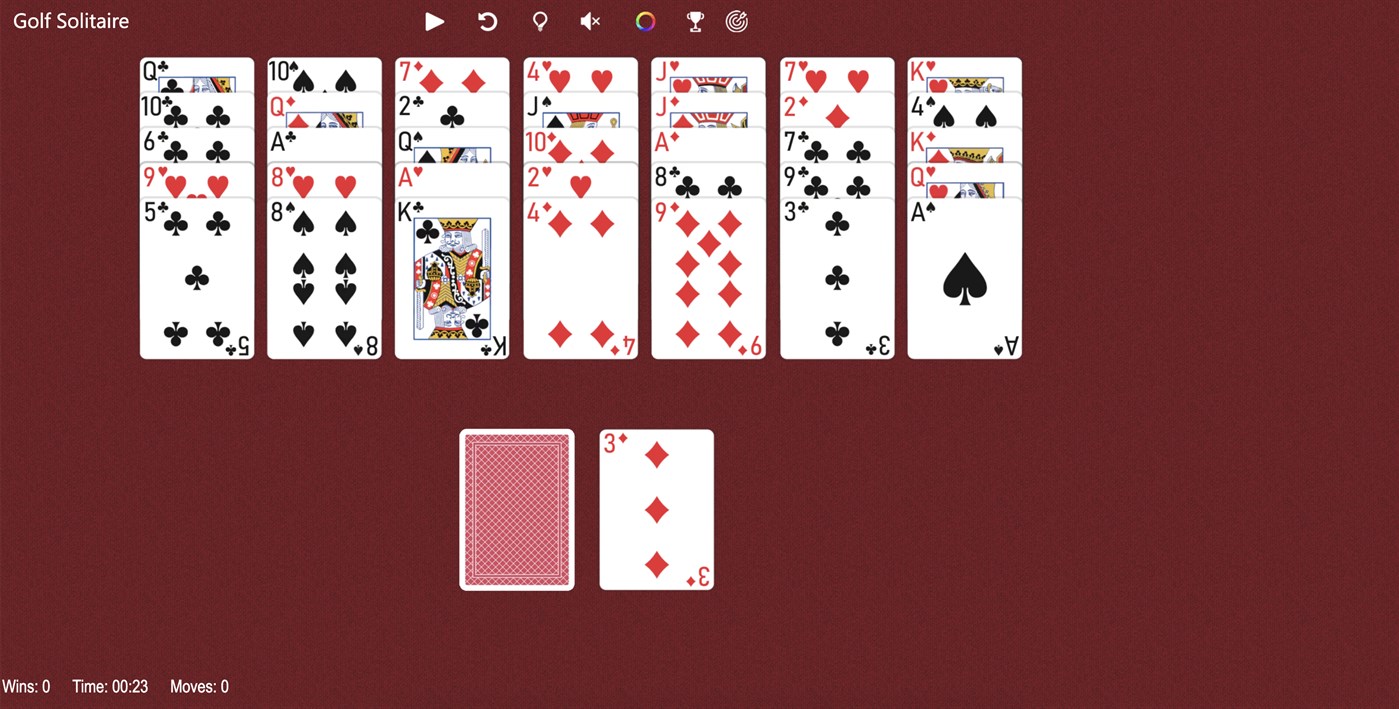 #3. Golf Solitaire Solitairee (Windows) 由: Solitairen