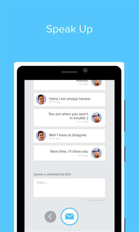 Screenshot: Open up discussions!