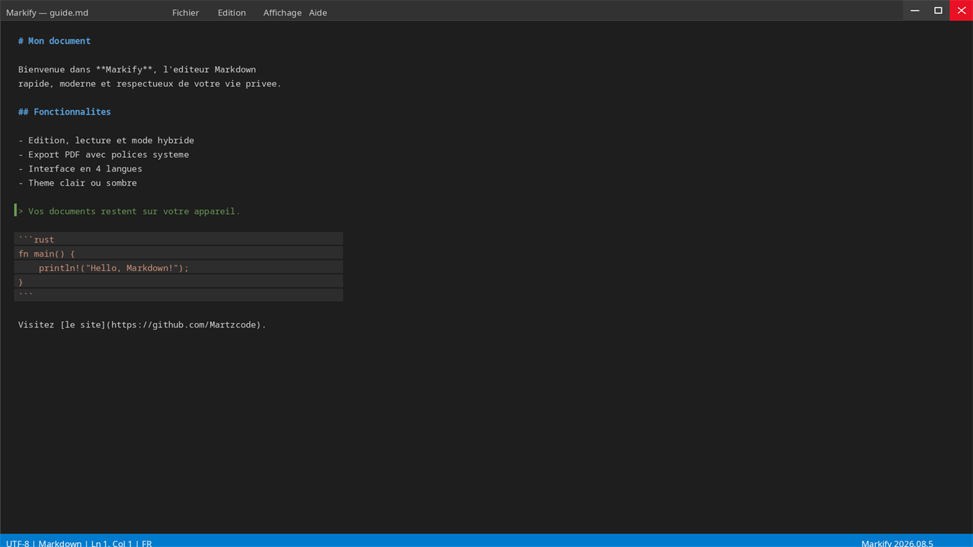 #1. Markify (Windows) โดย: Martzcode