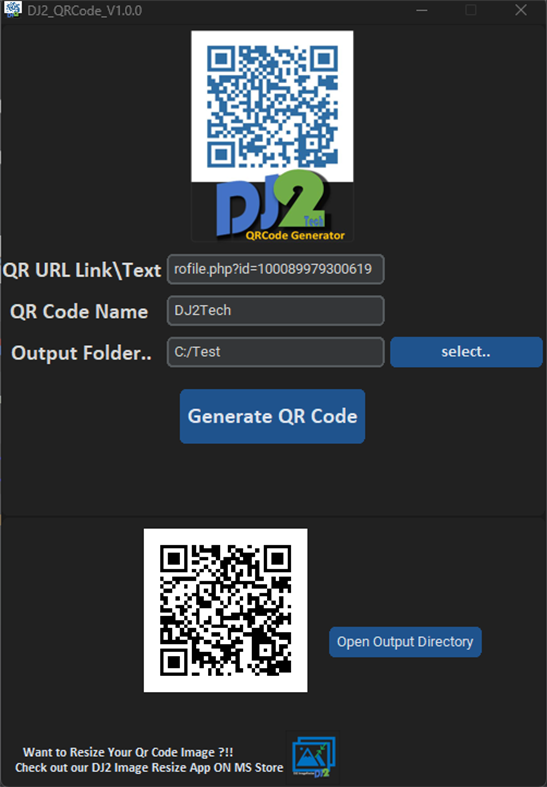 #2. DJ2 QRCode Generator (Windows) Podle: DJ2Tech