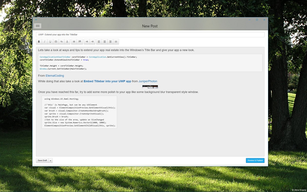 #4. Studio for WP (Windows) By: Shubhan Chemburkar