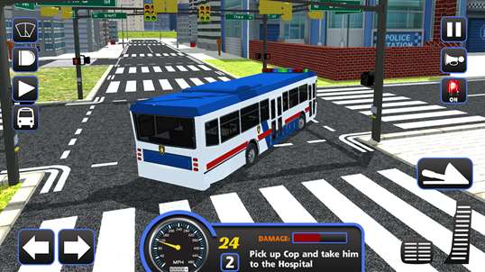 Police Bus Staff Duty Transport 3D - Pick and Drop screenshot 4