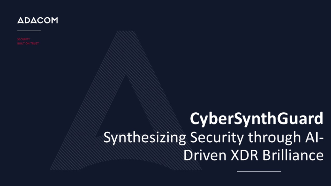 Snapshot 1 of CyberSynthGuard: Synthesizing Security through AI-Driven XDR Brilliance