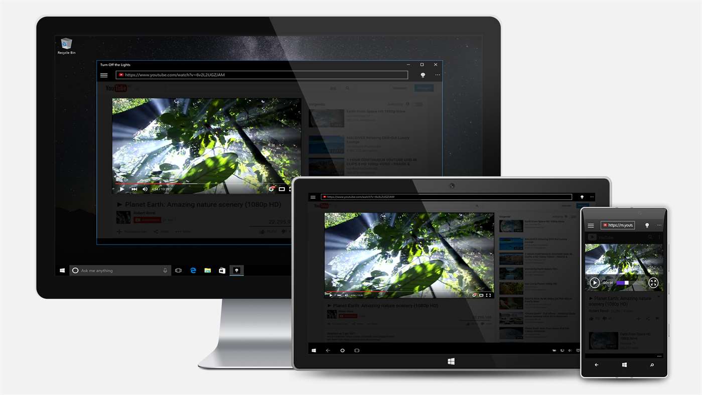 Turn Off the Lights, extensión para Microsoft Edge que resalta el video ...