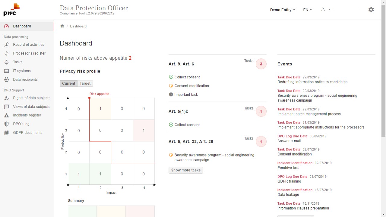 Snapshot 4 of Data Protection Officer Compliance Tool ( GDPR )