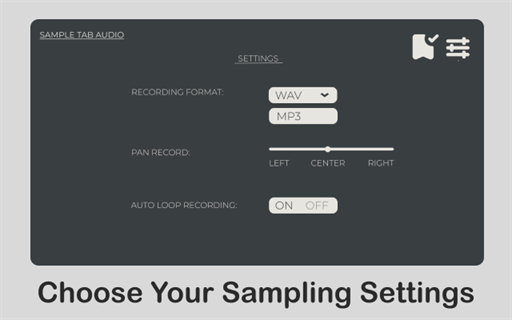 Sample Tab Audio — Record & Download Audio
