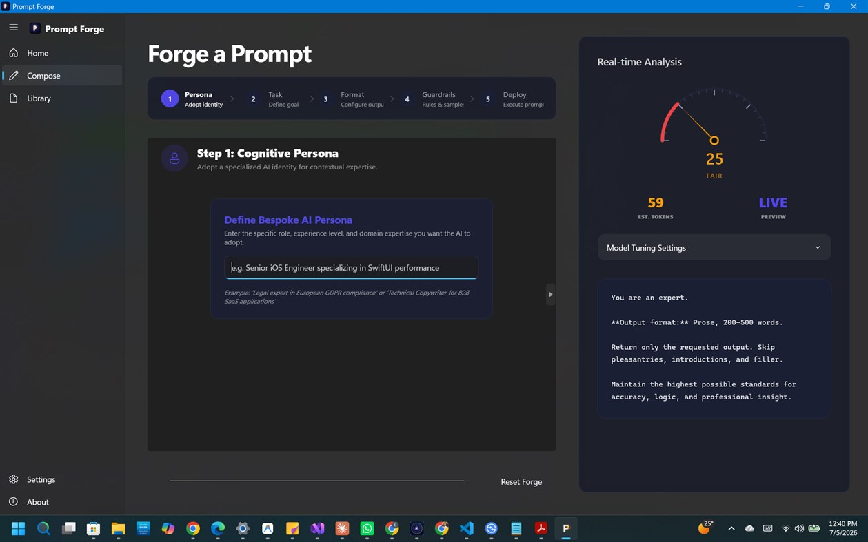 #4. Prompt Forge (Windows) Ved: Cresco Systems Labs