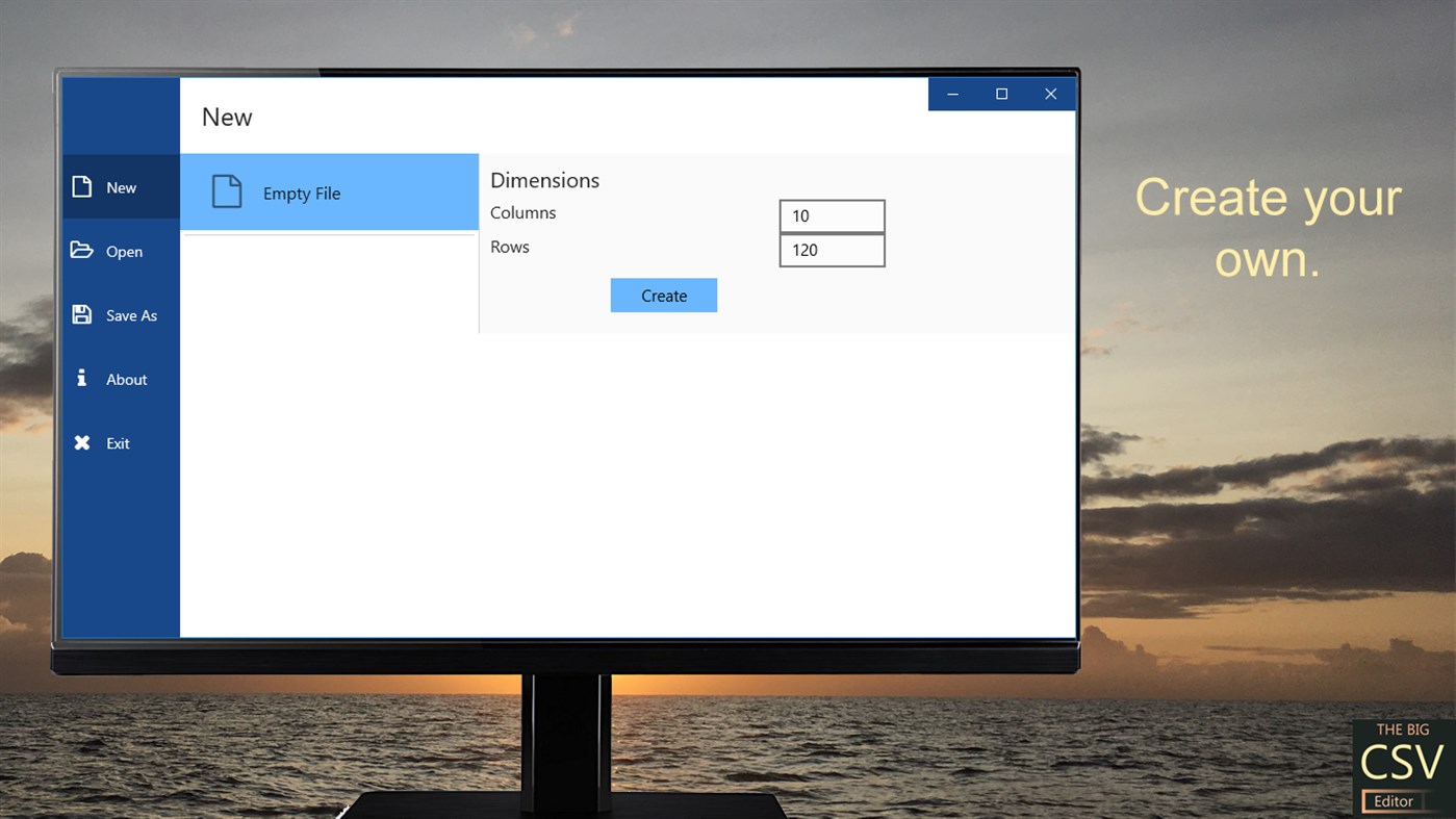 #2. Big CSV Editor (Windows) De: Silicon Foundry