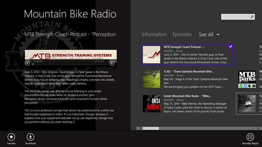 Mountain Bike Radio screenshot 1