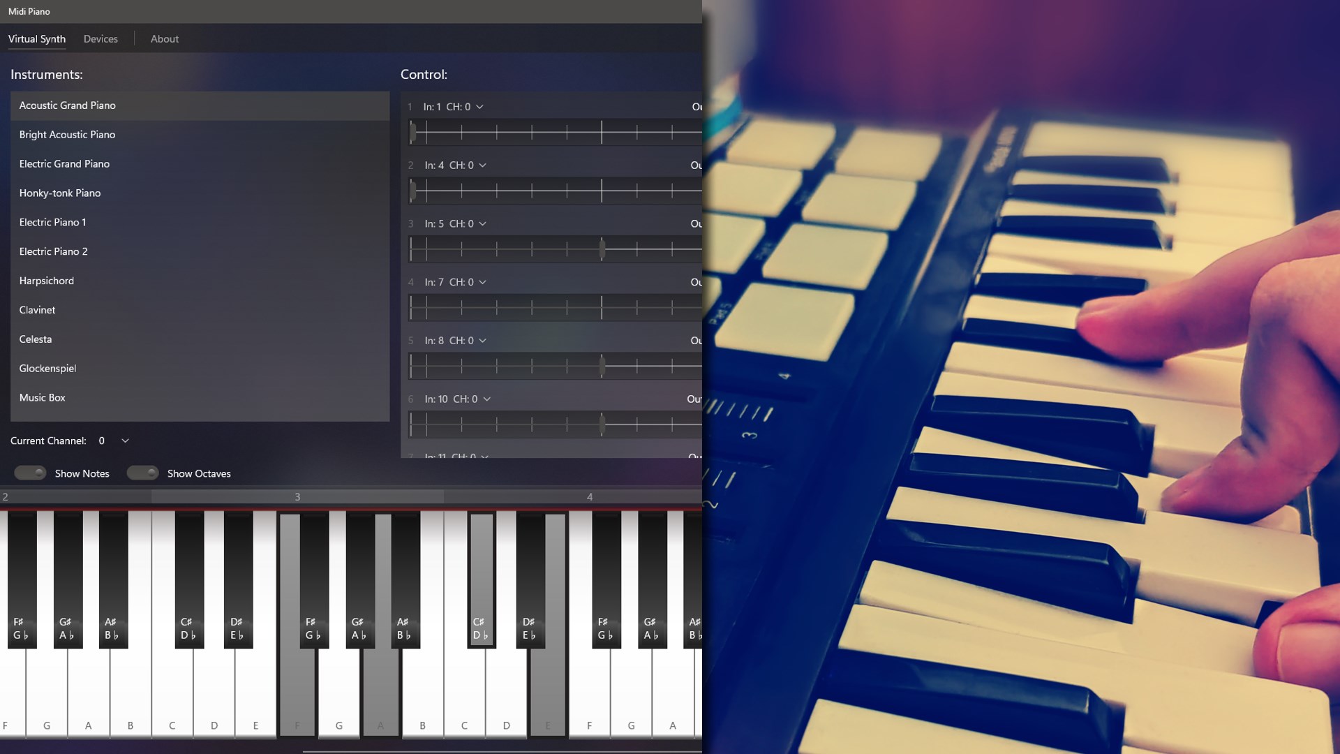 Midi Piano screenshot
