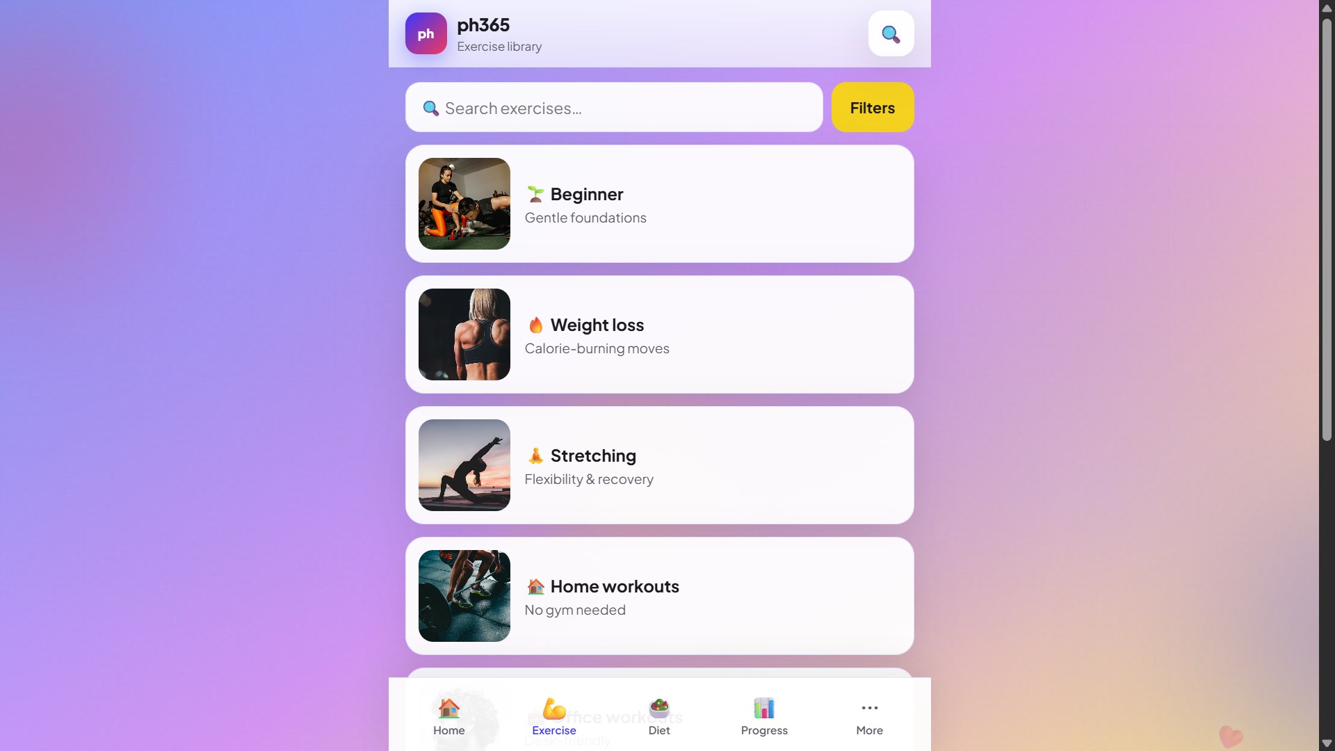 PH365 Fitness screenshot