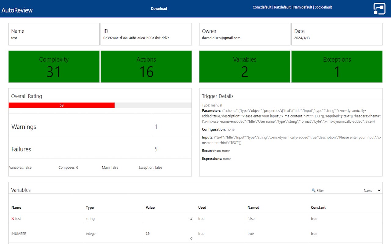 AutoReview for Power Automate