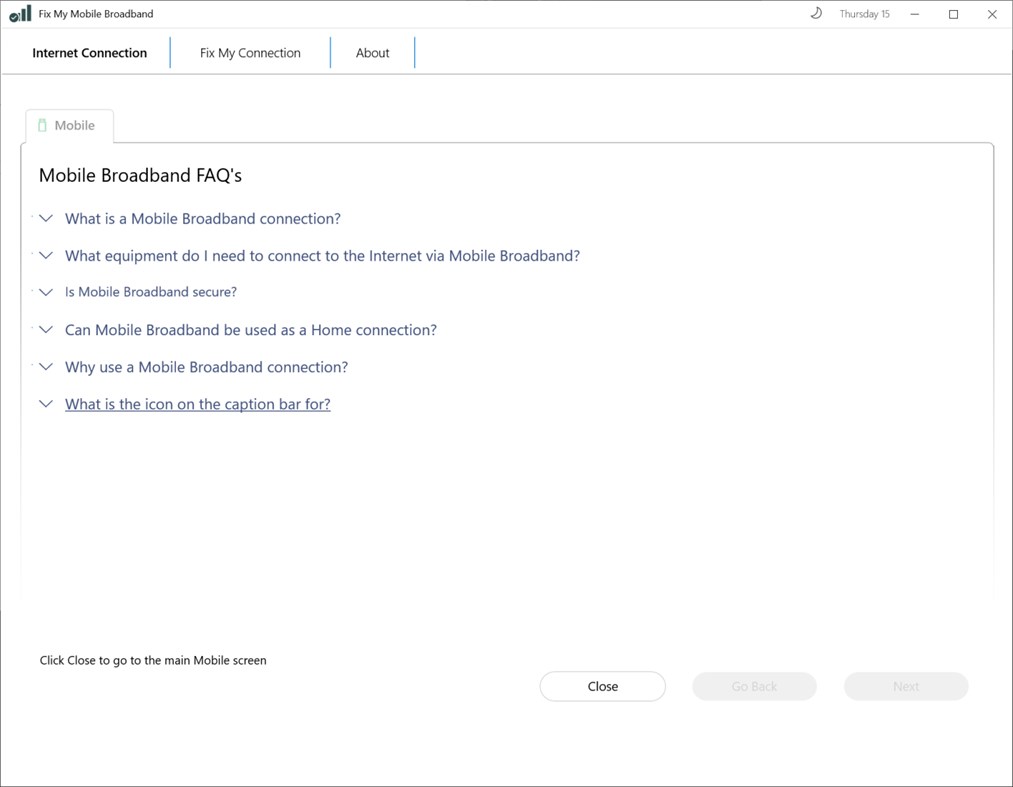 #5. Fix My Mobile Broadband (Windows) Göre: Emotum
