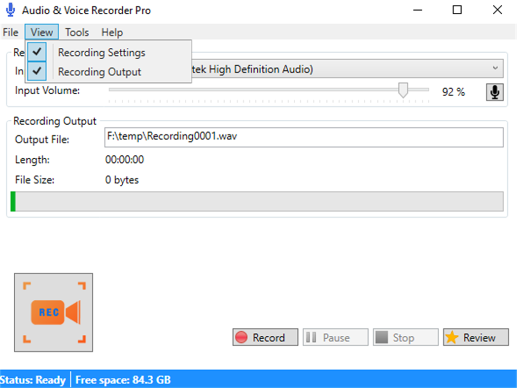 #3. Audio Recorder & Voice Recorder Pro (Windows) Podle: CoolLeGet Inc