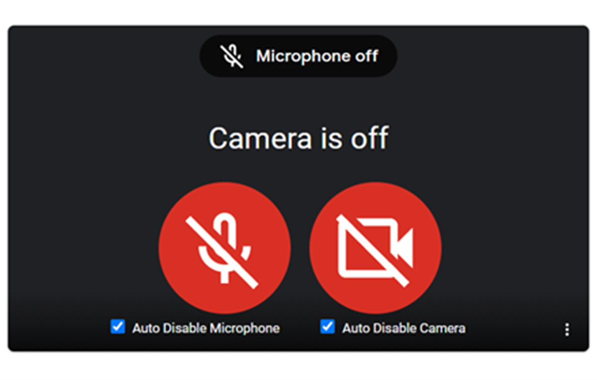 Google Meet Auto Disable Mic/Cam