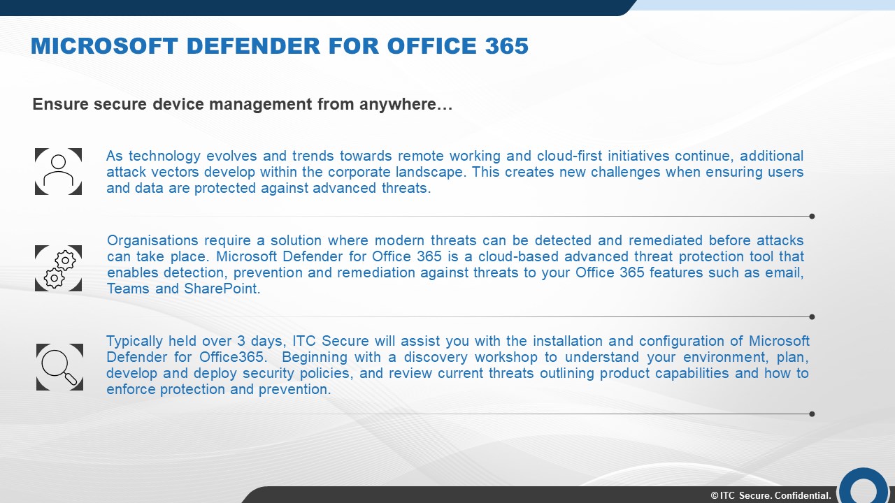Snapshot 1 of Defender for Office 365: 3-Day Implementation