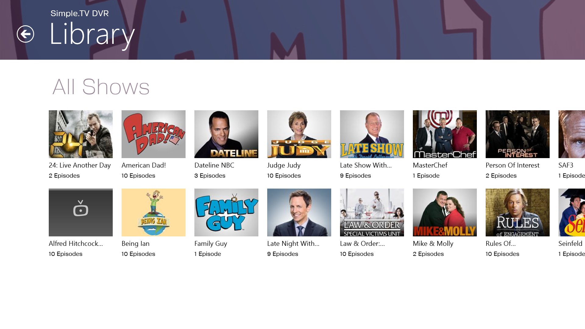 Screenshot: Series recording makes sure you never miss your favorite shows!