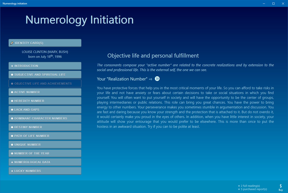 #3. Numerology Initiation (Windows) Ved: astrotools.online