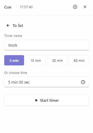 Cue App screenshot