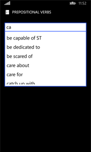 Prepositional Verbs screenshot 3