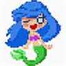 Mermaid Color By Number: Pixel Art, Sandbox Coloring Book